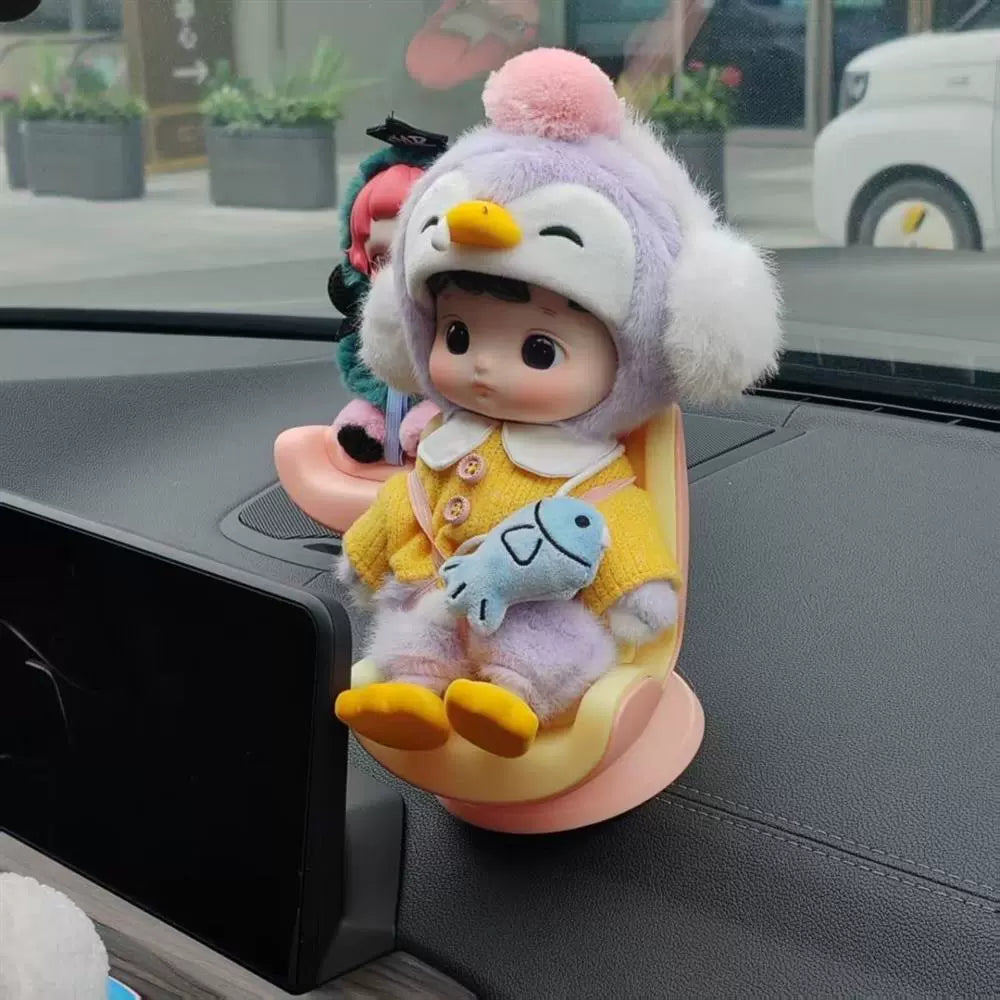 POP MART Labubu Car Air Vent Clip - Secure Holder for 17cm Vinyl Figures | Dashboard/Seat Decoration (Not a Safety Seat)