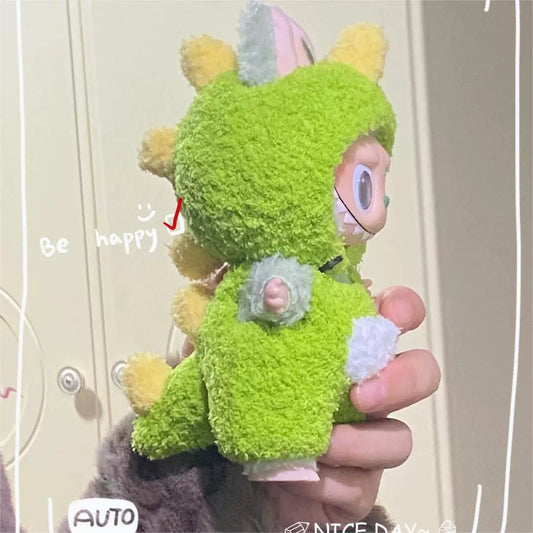 POP MART Labubu 17cm Doll Clothes - Vinyl Outfit Set for Gen 1/3 Figures w/Keychain (No Doll Included)