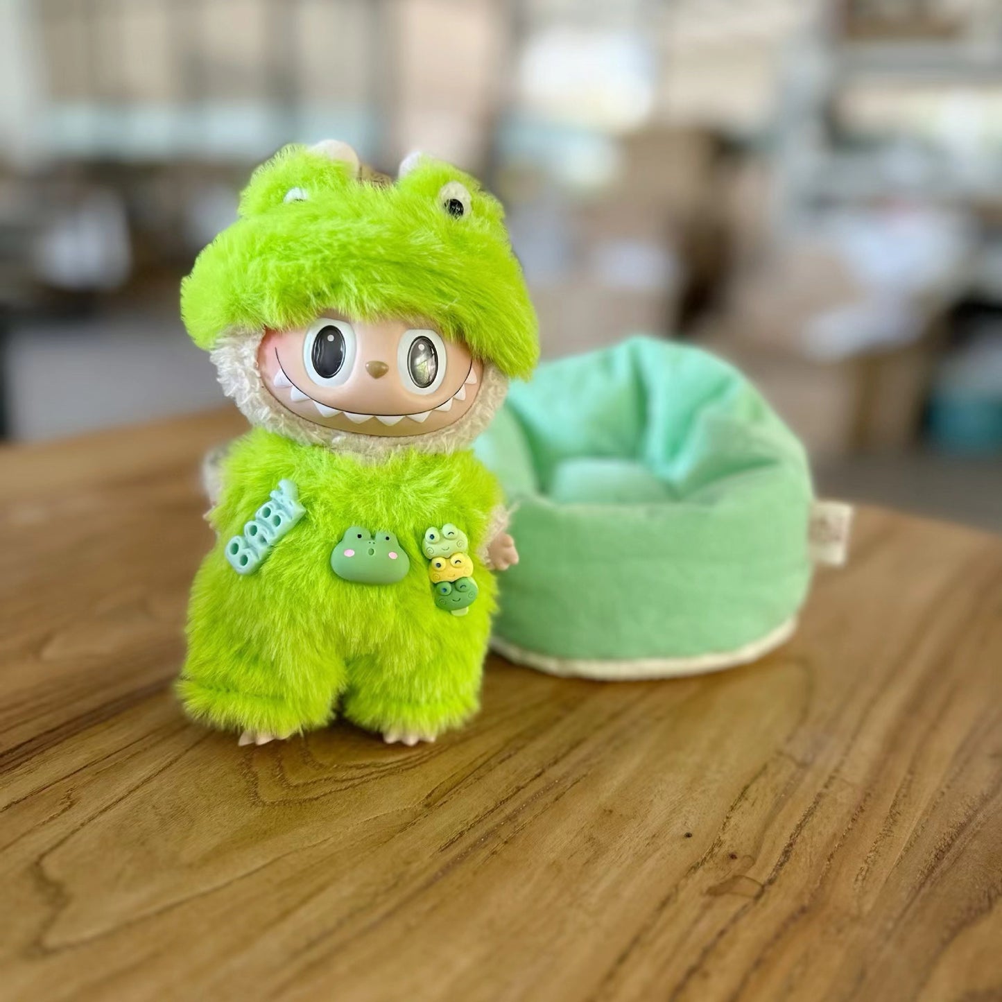 17cm Labubu Keychain Clothes Set | Cute Bear Bread Outfit for Labubu Charms (Clothes Only)