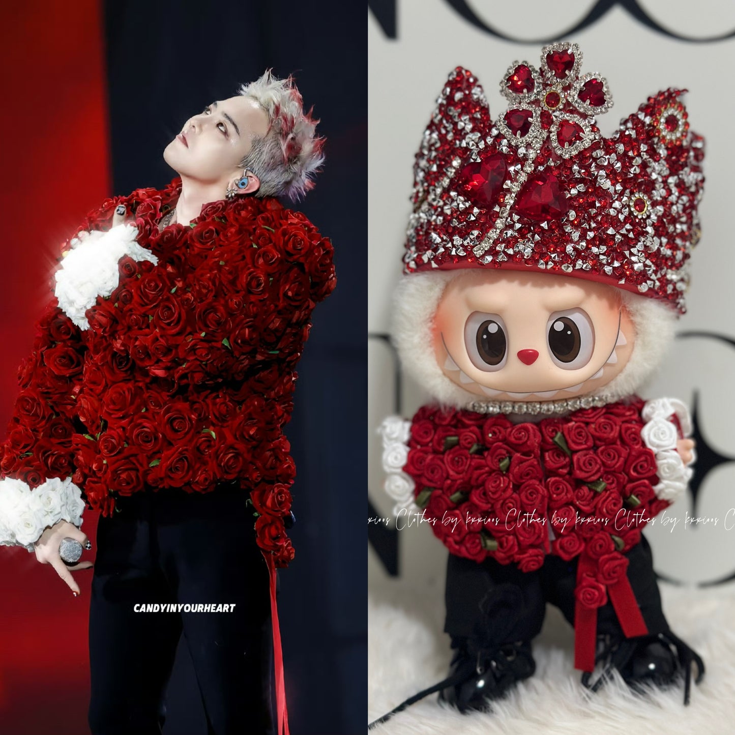 Pop Mart Labubu x G-Dragon High-End Custom Collection | 17cm Vinyl Keychain Outfits for Gen 1-3