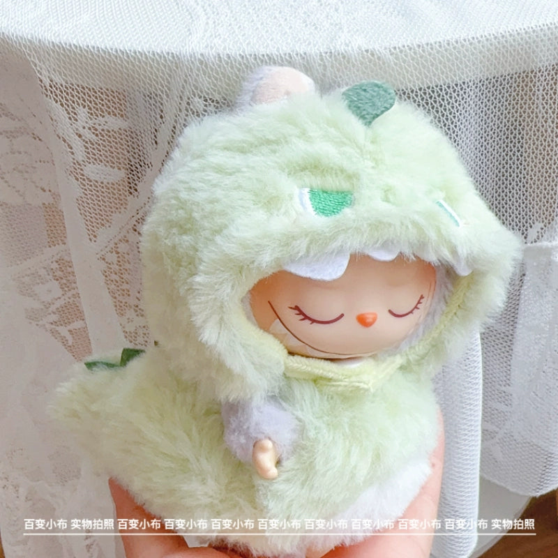 Labubu 3D Animal Costume Set - Dino/Shark/Bee Outfits for Gen1/2/3 Vinyl Dolls (17cm)