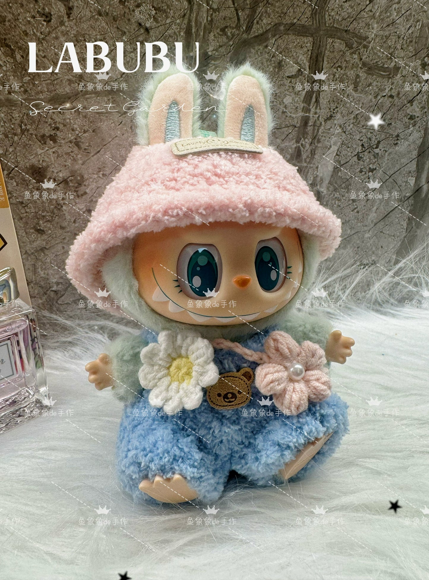 Labubu Handmade Knitted Little Spring Field Outfit Set for Vinyl Blind Box Dolls