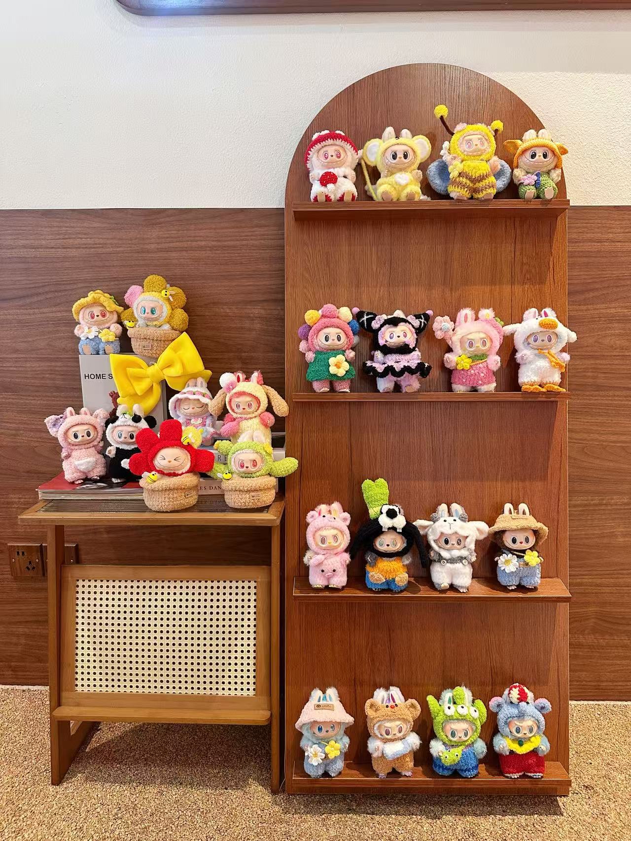 17cm Labubu Knit Doll Clothes | Handmade Crocheted Outfit Set | Fits 1st-3rd Gen Keychain/Plush Figures