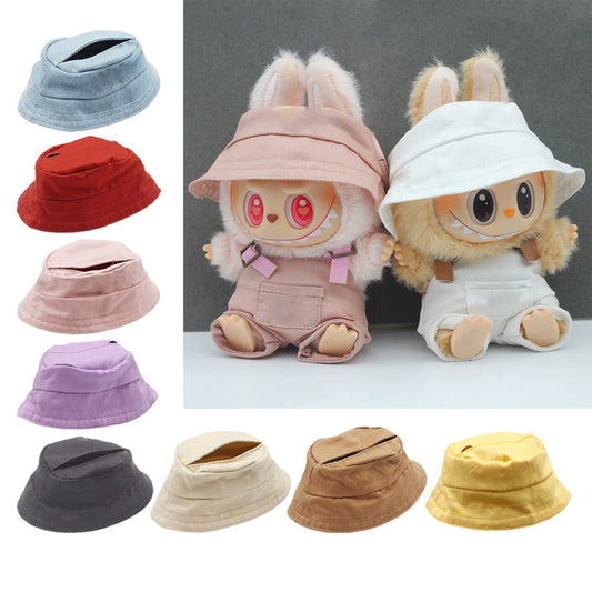 Labubu Gen 1-2 Standing/Sitting Keychain Outfit Set with Adorable Hats | Vinyl Doll Clothing & Accessories