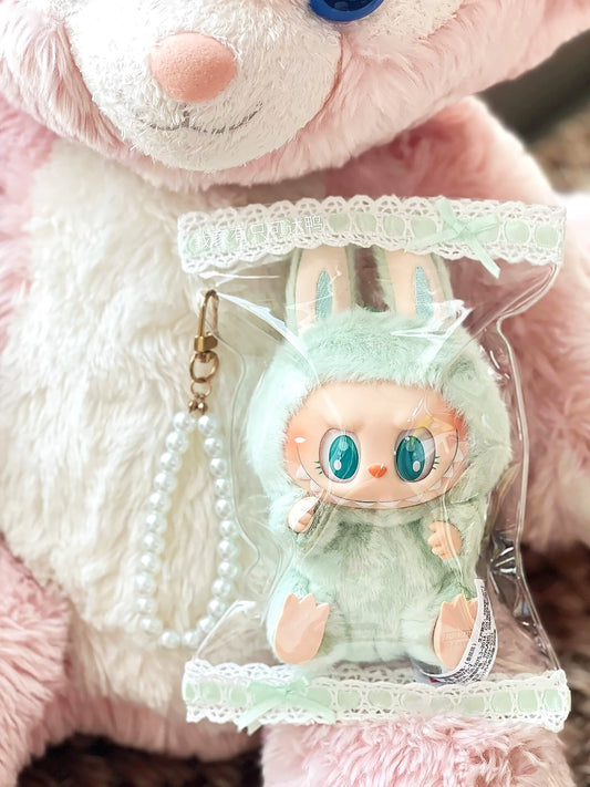 Labubu Dust Cover & Carrier - Clear Protective Case for Series 1/2/3 Vinyl Figures