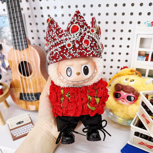 Pop Mart Labubu x G-Dragon 17cm Concert Rose-Themed Outfit Set | Official Collaboration Changeable Clothing for Vinyl & Plush Dolls