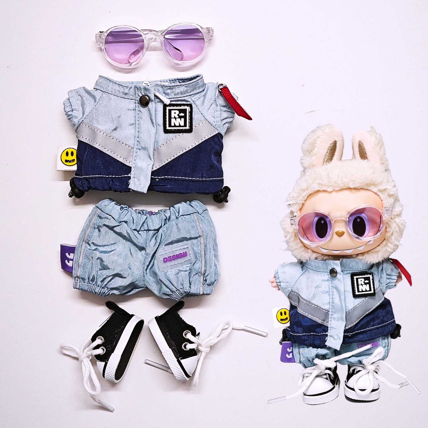 Labubu Stylish Gradient-Colored Glasses & Clothing Accessories | Universal Fit for Gen 1-3