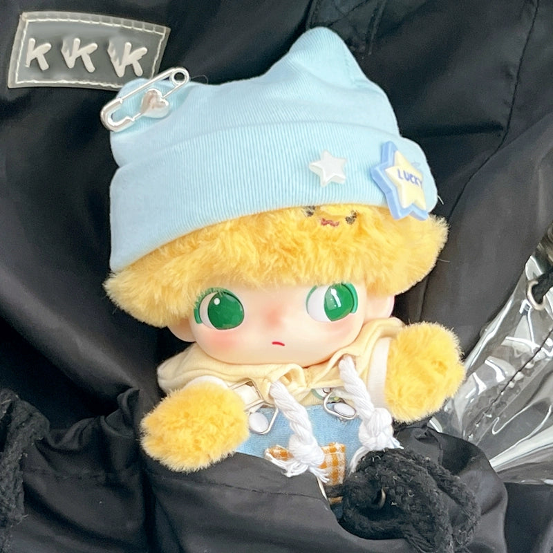 DIMOO x Pluto's House Set - Cozy Overalls & Cat-Ear Beanie for 10cm Vinyl Dolls