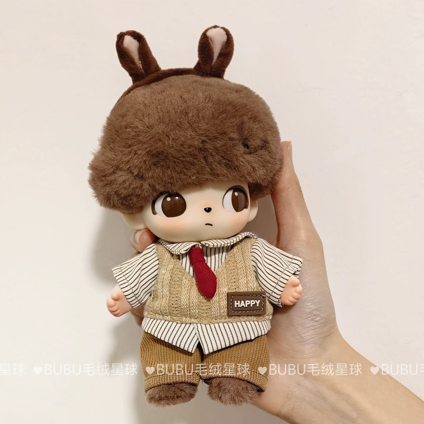 DIMOO World x Chip'n'Dale Outfit - Acorn-Themed Knit Set for 10cm Vinyl Dolls