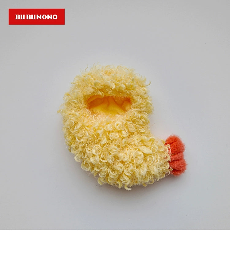 Labubu Tempura Shrimp Outfit - Crispy Ebi Fry Costume for 17cm Vinyl Dolls