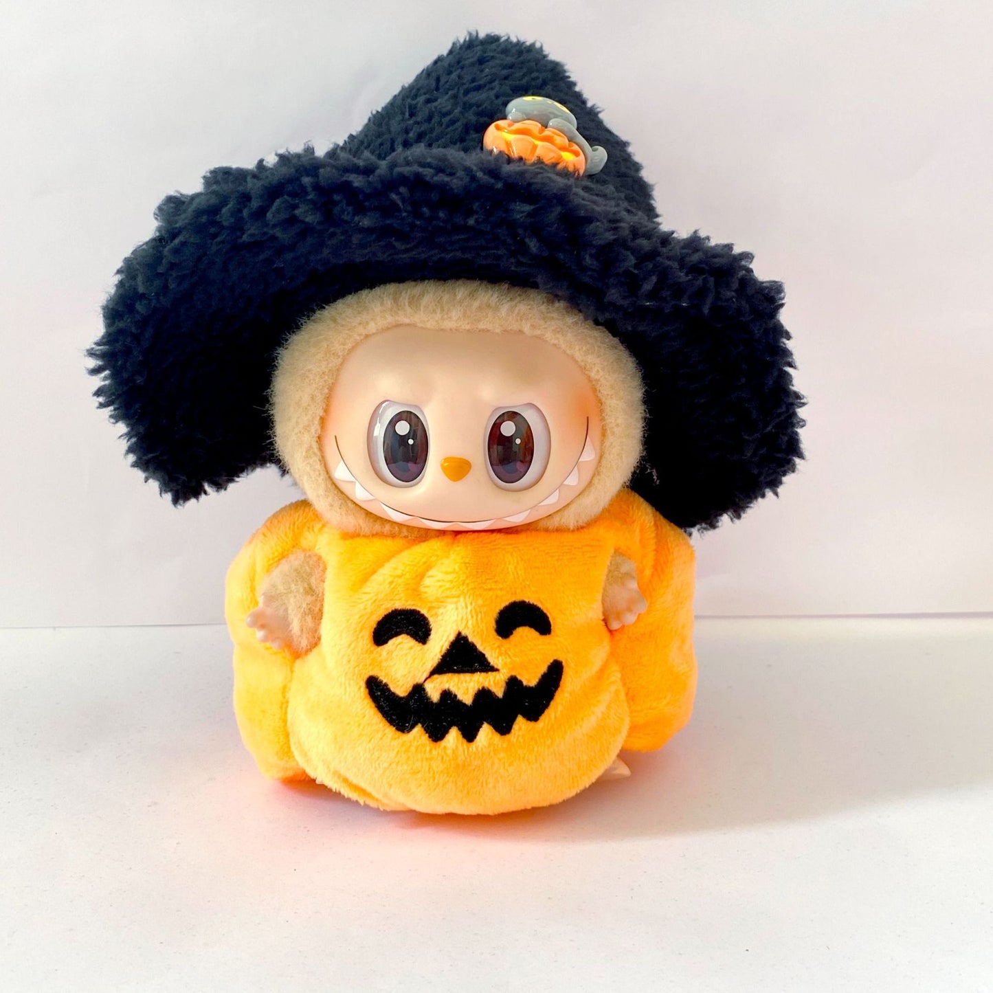 NEW 17cm Labubu Halloween Clothes - Pumpkin Costume Fits Gen1/2/3 (No Doll)