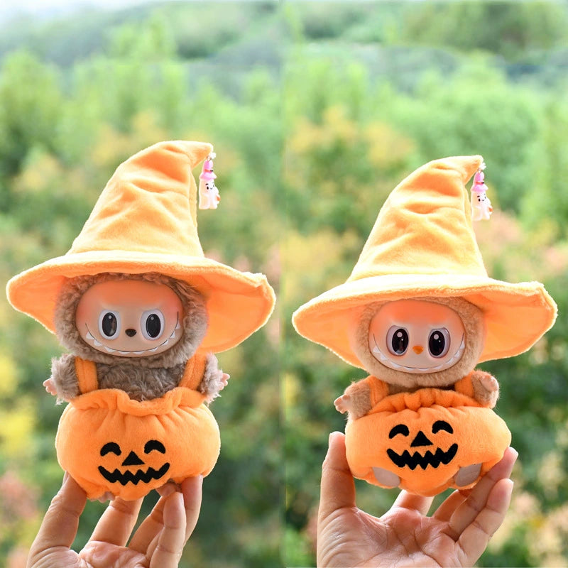 Mystery Labubu Halloween Box - Surprise Pumpkin Costume with Hat (Fits Gen1-2)