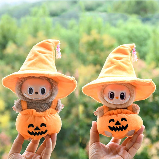 Mystery Labubu Halloween Box - Surprise Pumpkin Costume with Hat (Fits Gen1-2)