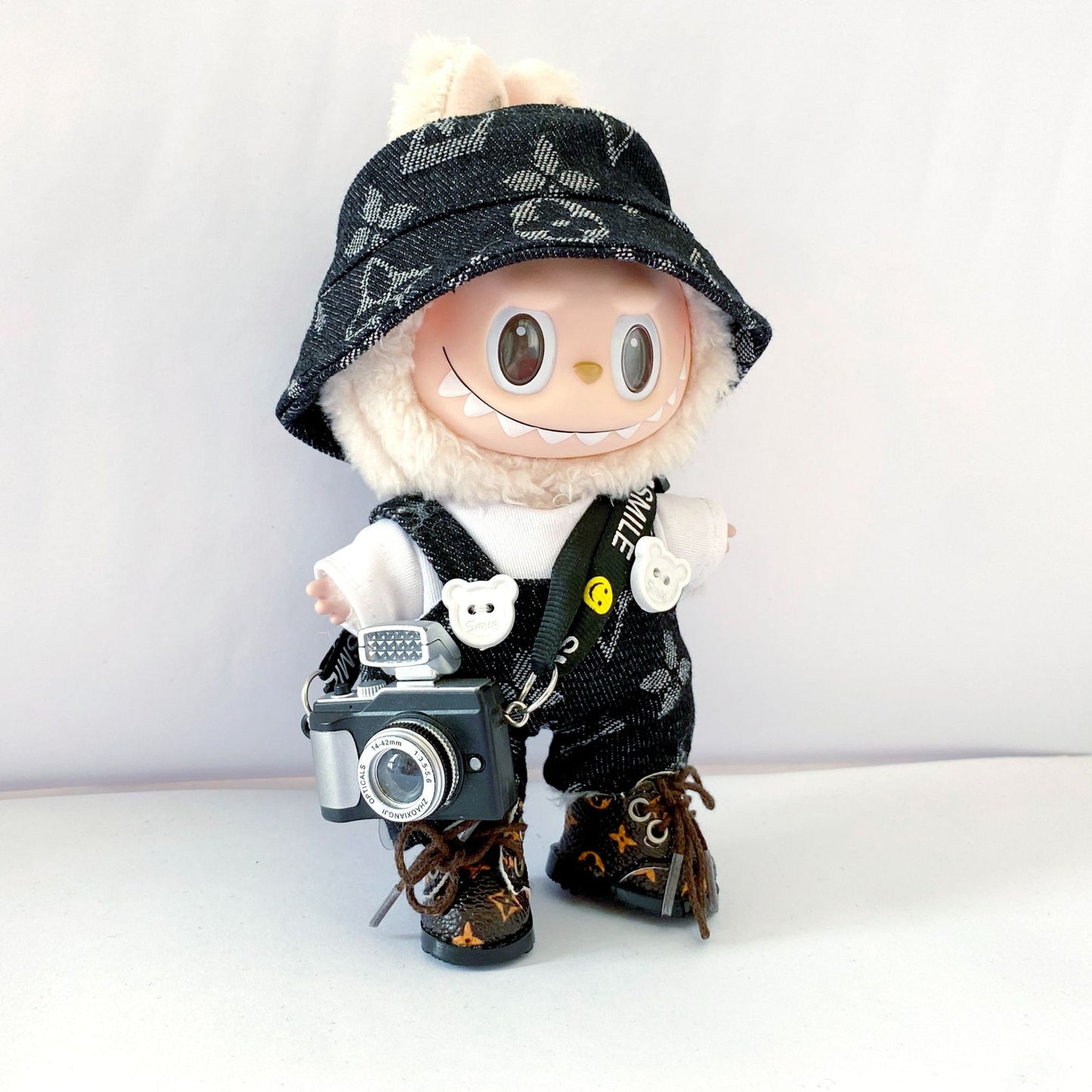 17cm Labubu 1st-3rd Gen Keychain Clothes | Dress, Sweater, Overalls & T-Shirt Collection | Complete Replacement Outfit Set for Plush/Vinyl Dolls