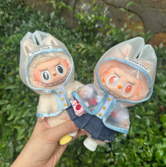 NEW Labubu 10cm Raincoat - Outfit Fits Gen1/2/3 Plush Doll (No Doll)