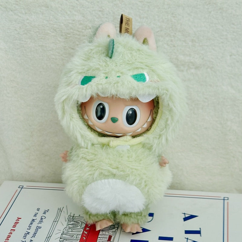 **(Clothes Only) 17cm Labubu Charm Doll Clothes Blind Box | Shark, Bee & Dinosaur Outfit Set**
