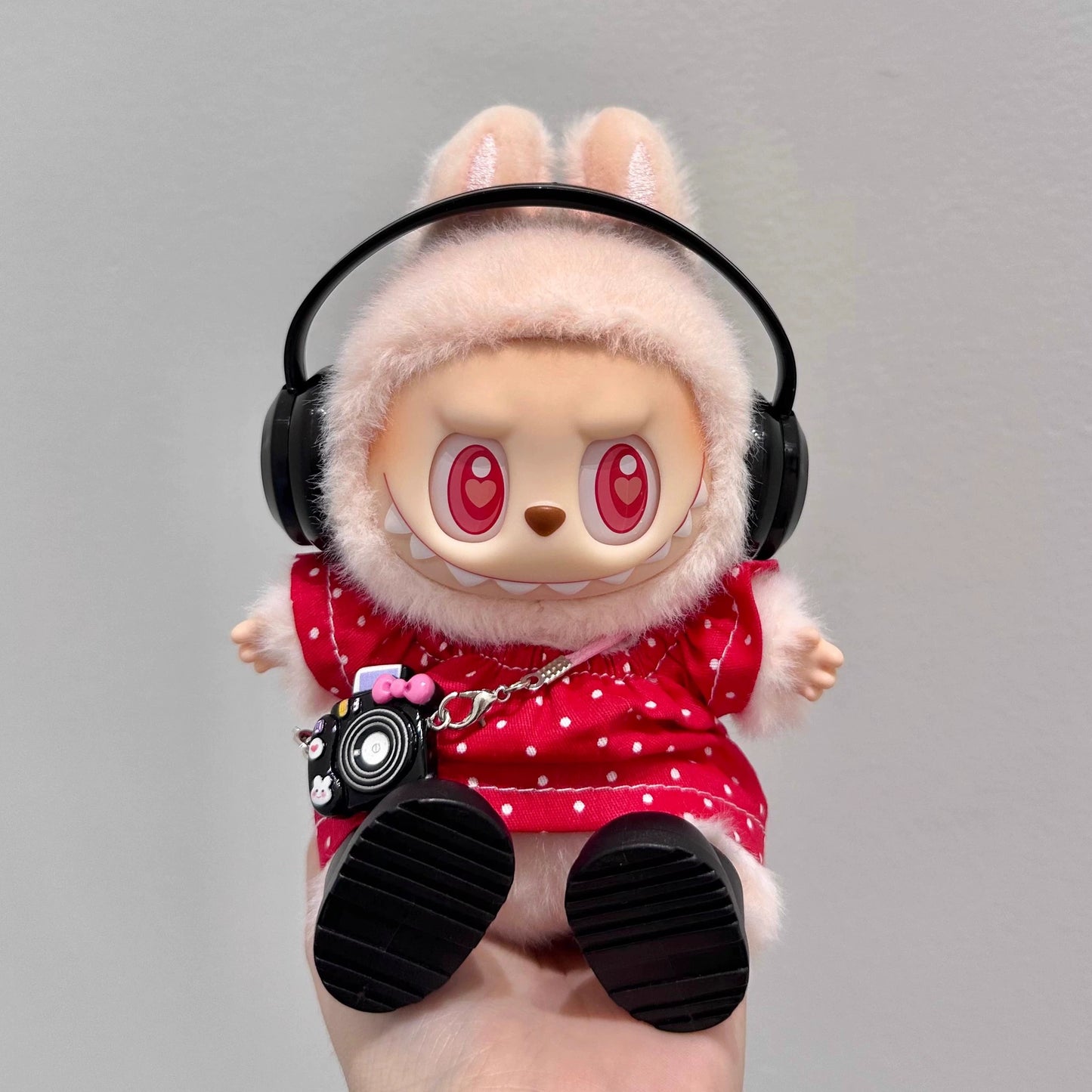 Mini LABUBU Phone Strap - Kawaii Vinyl Toy Pendant for Keychains & Bags