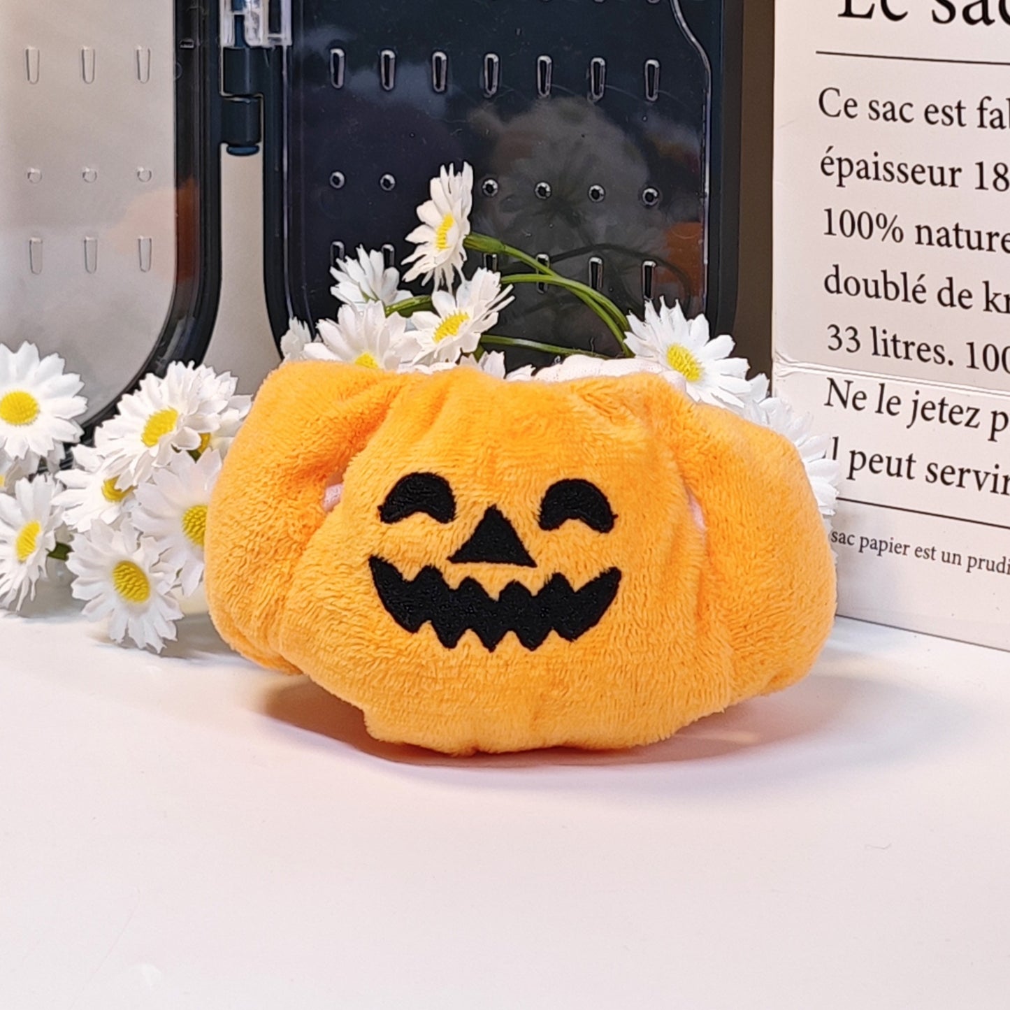 Labubu Halloween Pumpkin Outfit - Plush & Vinyl Doll Costume for Sitting Party Series