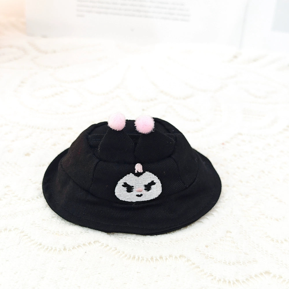 Gothic Lolita Dress for Labubu Have a Seat - Black Velvet Devil Costume with Wings (No Hat)