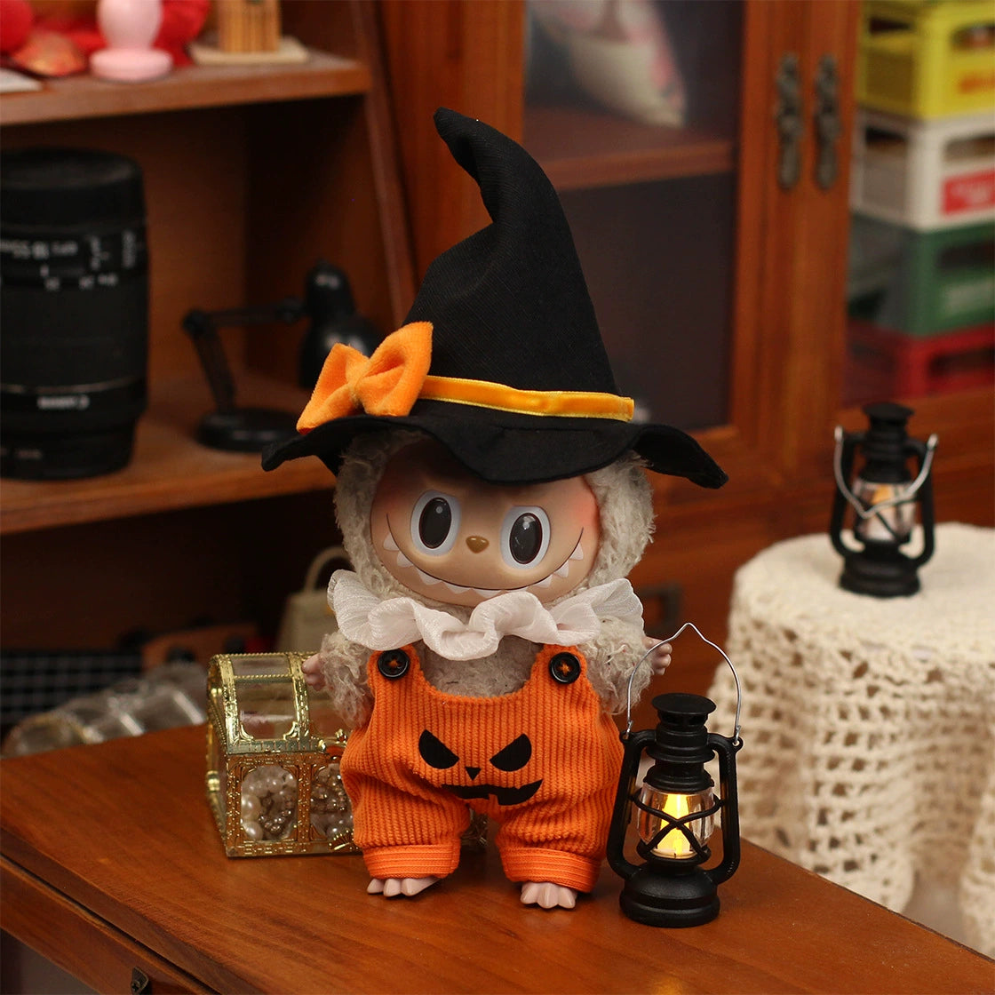 Labubu Halloween Outfit Accessories - Universal Ghost Mask for Vinyl Doll Party Cosplay