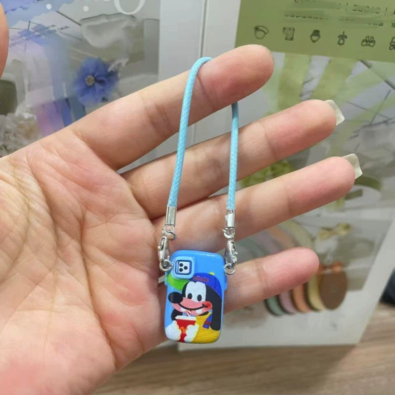 Labubu Charm | Mini Cartoon Pattern Phone Case Charm Model, Creative Neck-Hanging Doll Pendant