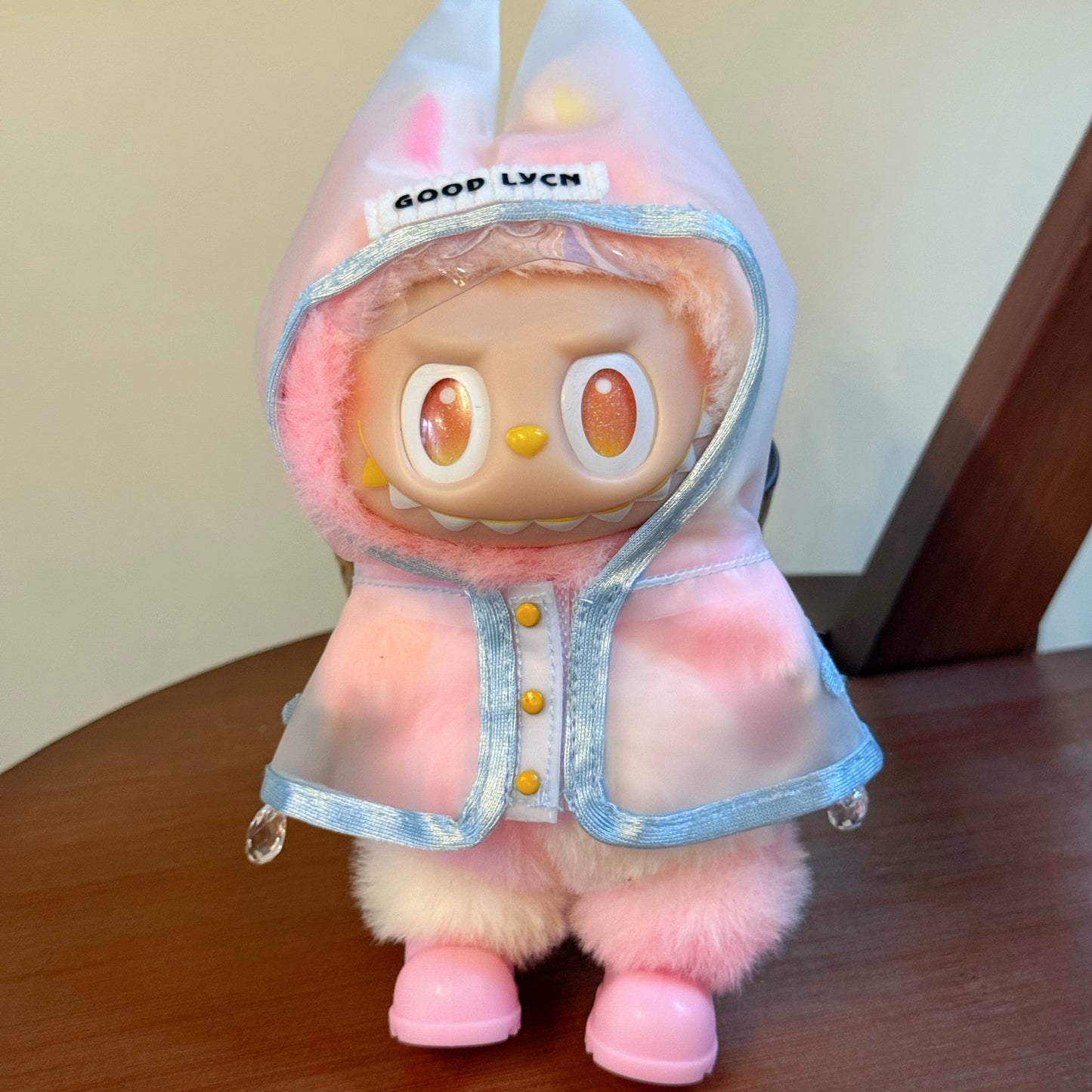 POP MART Labubu Doll Clothes 17cm - Raincoat Outfit for Generation 1/2/3 Vinyl Figures (No Doll/Boots Included) - Blind Box Accessory