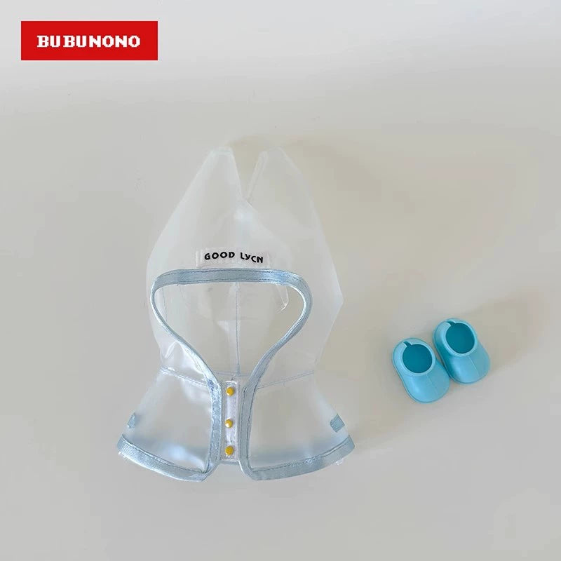 Labubu Raincoat - Trendy Clear Outerwear for 17cm Doll Collectibles