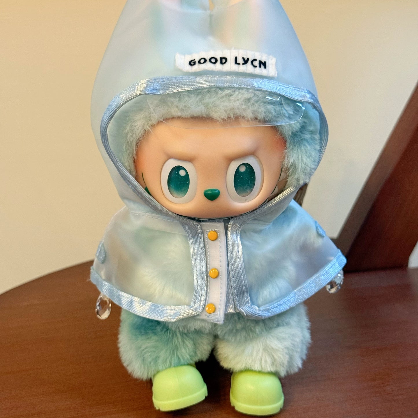 POP MART Labubu Doll Clothes 17cm - Raincoat Outfit for Generation 1/2/3 Vinyl Figures (No Doll/Boots Included) - Blind Box Accessory