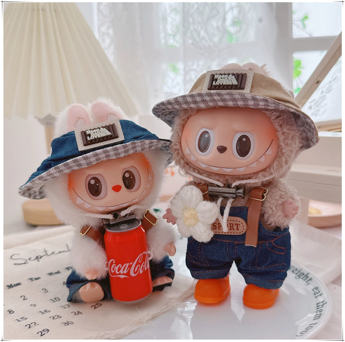 Labubu Coca-Cola Outfit Set - Complete Clothes & Hat for Series 1/2/3 Vinyl Figures