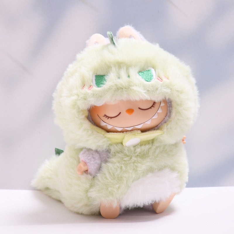 17cm Labubu 1st-2nd Gen Keychain Clothes Only | Multi-Animal Theme Replacement Outfit Set (Shrimp, Bee, Blue Shark, Green Dinosaur) for Vinyl/Plush Dolls