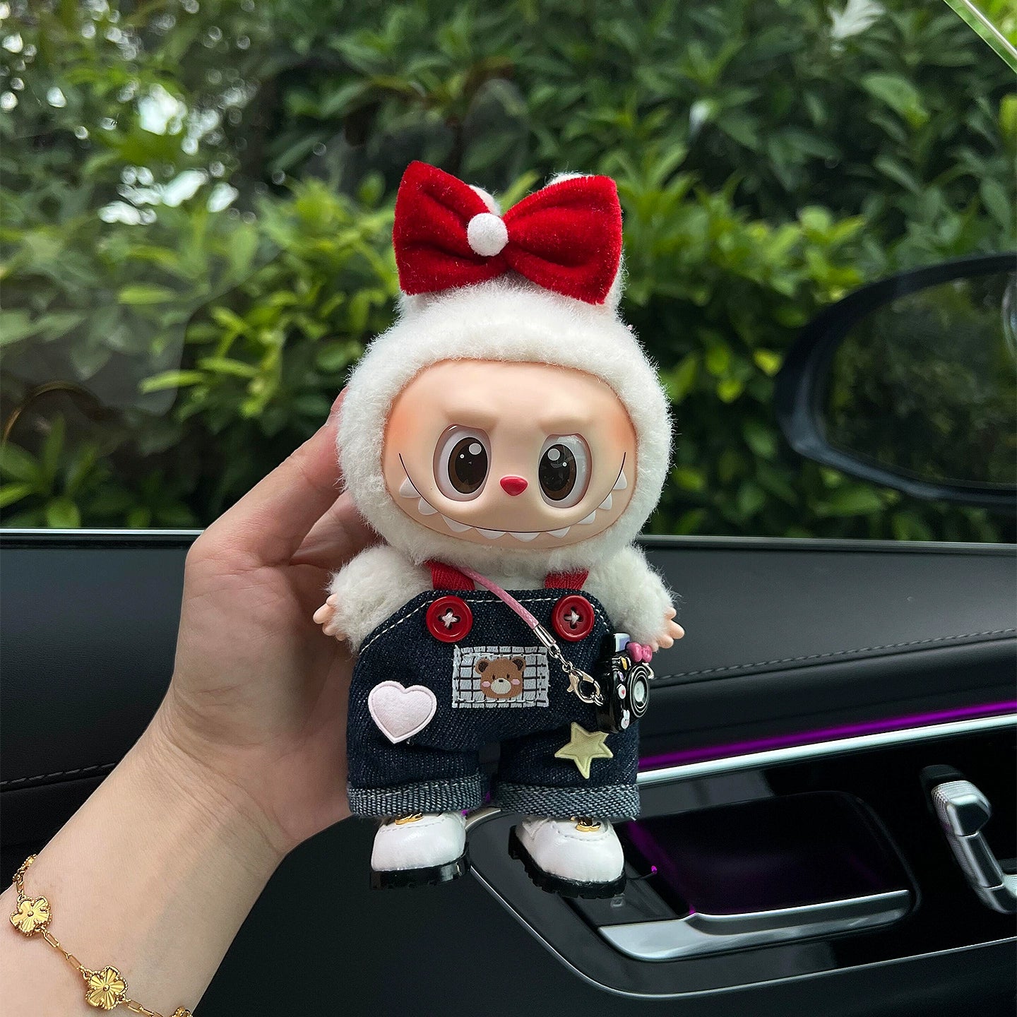 Bear Outfit for 17cm La Boo Boo Blind Box Doll Change Clothes