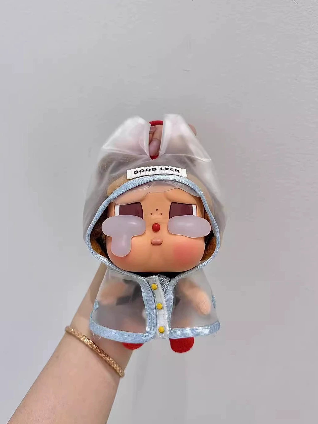 CRYBABY Tears Factory Rain Set - Transparent Pluto Poncho for 10cm Vinyl Dolls