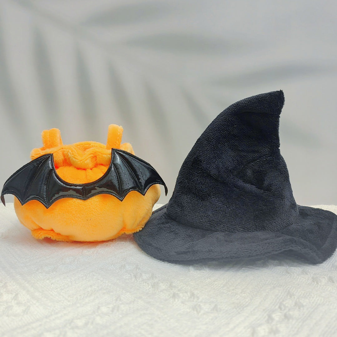 17cm Labubu Halloween Pumpkin & Christmas Devil Outfit | Vinyl Replacement Clothes with Horns & Tail for Collectible Dolls