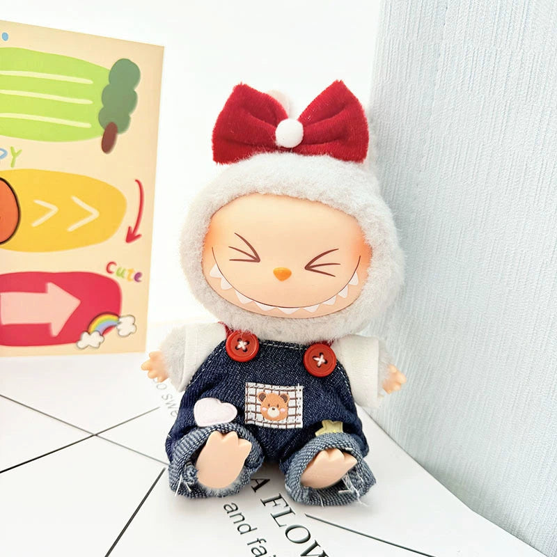 Labubu Streetwear Set - 17cm Trendy Outfits for Gen1/2 Vinyl Dolls