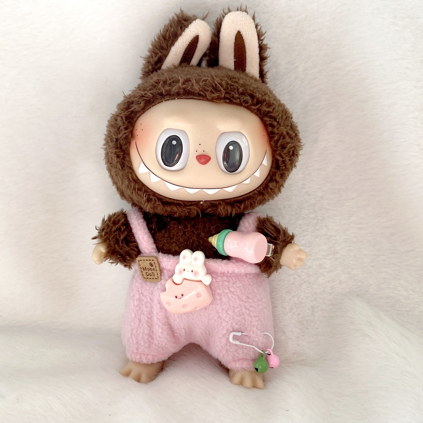 17cm Labubu 1st-3rd Gen Keychain Clothes | Dress, Sweater, Overalls & T-Shirt Collection | Complete Replacement Outfit Set for Plush/Vinyl Dolls