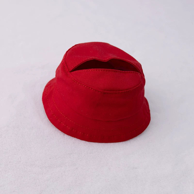 17cm Labubu Macaron Fisherman Hat - Vinyl Face Cap for Series 1/2/3 Doll Accessory