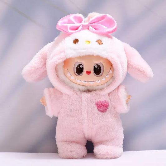 NEW Labubu 17cm Melody Outfit - Pink Onesie Fits Gen1/2 (No Doll)