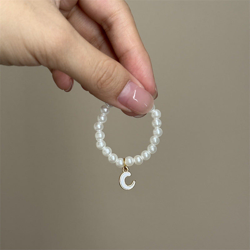 10.5cm Labubu 4th Gen Blind Box Mini Keychain Charms | 26-Letter Alphabet Pearl Necklace Accessory Set | Replacement Clothes Accessories for Collectible Vinyl/Plastic Dolls