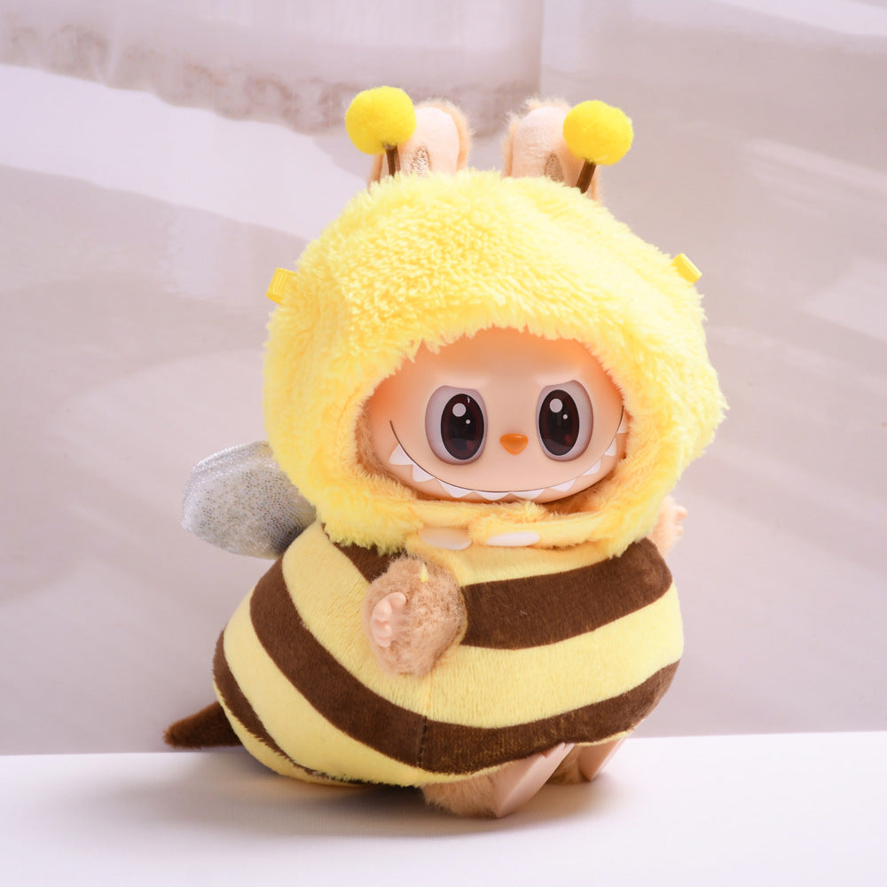 17cm Labubu Gen 2 Sitting Party Casual Set | Doll Clothes for Keychain Charms | Clothes Only