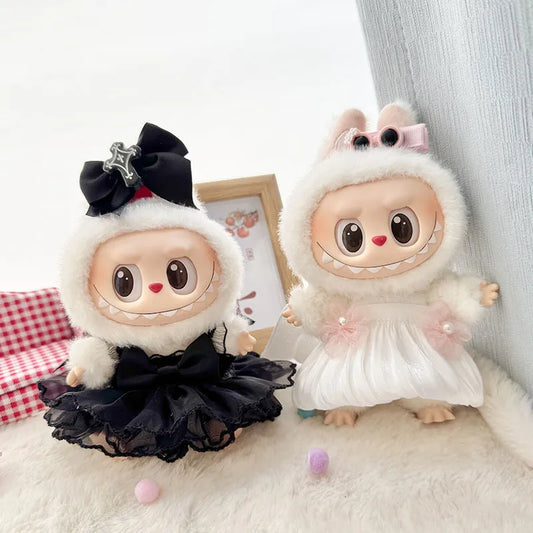 Labubu Halloween Outfit - Devil & Angel Set for Keychain Doll Clothes