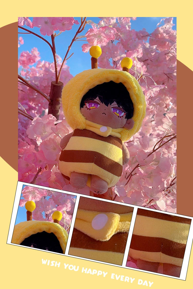 Handmade Tempura Shrimp Outfit for 17CM Labubu - Standard Body Cotton Doll Clothing Set