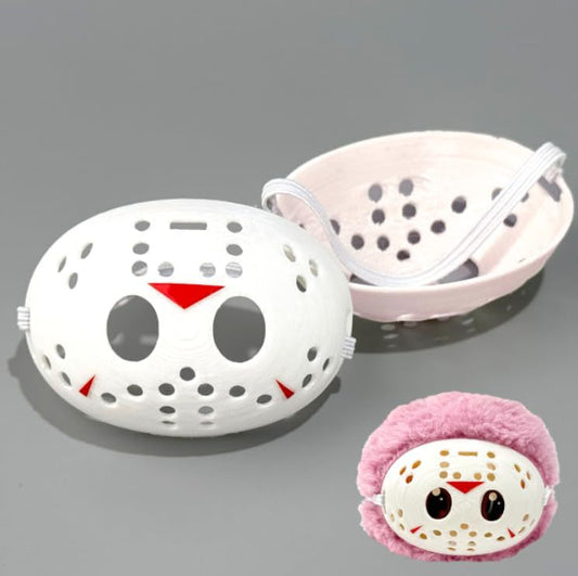 Premium Fashion Chic Dolls Accessories - Halloween Labubu Mask - Jason Horror Mask Accessory for Vinyl Doll Costume Party