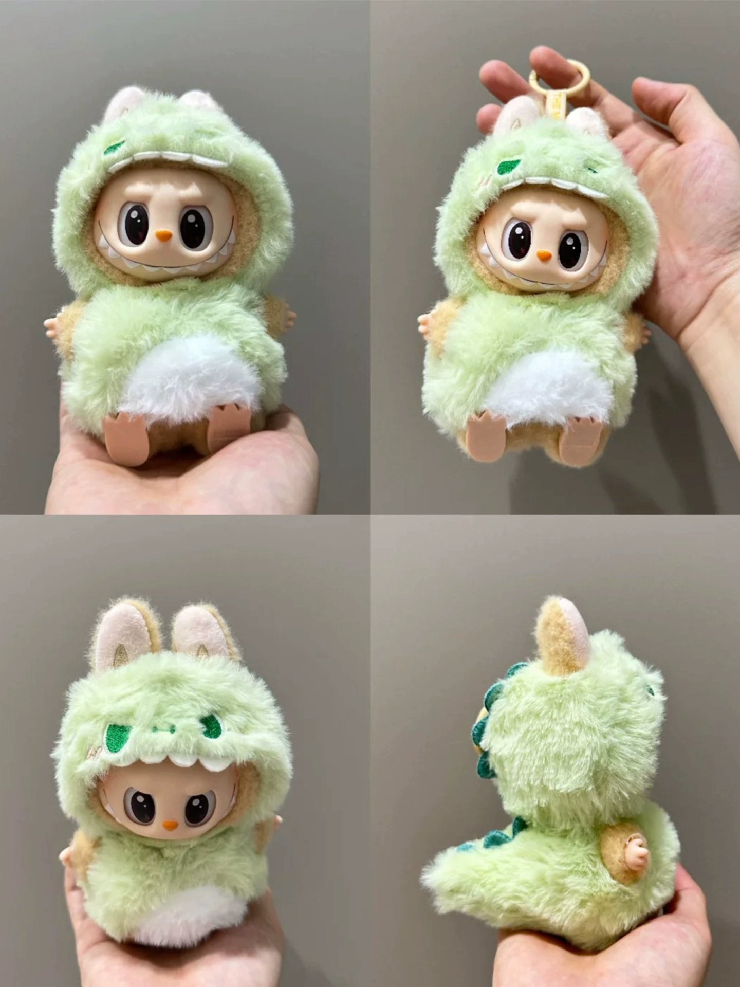 Labubu Gen 1-3 Compatible Green Dinosaur Outfit | Vinyl Doll Clothing for Sitting Party Series