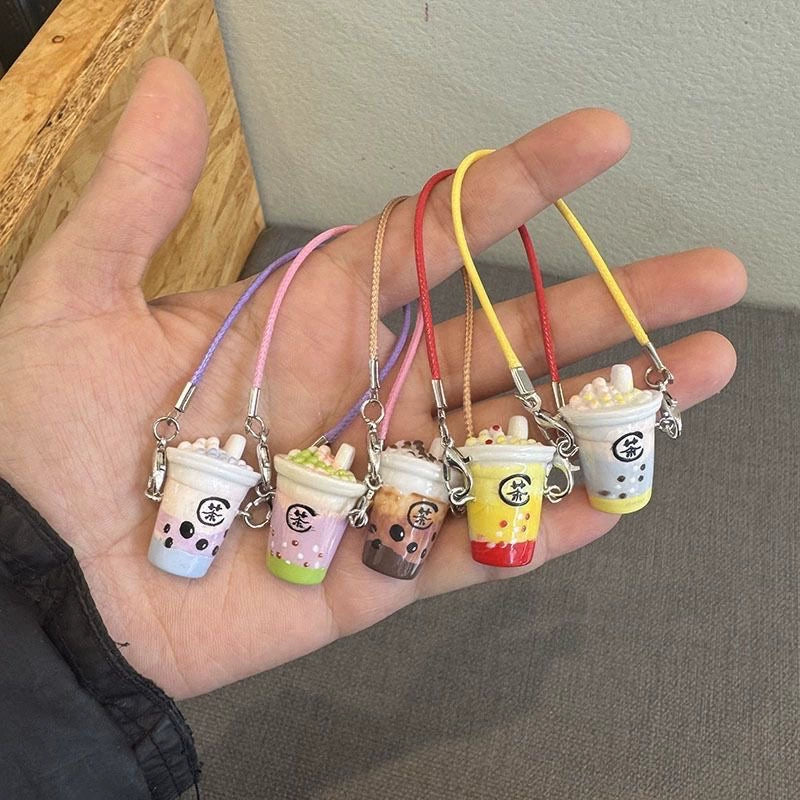 Labubu Series 4 Mini Milk Tea Cup - BJD Doll Accessory for Clothes & Keychain Decor