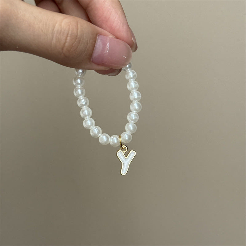 10.5cm Labubu 4th Gen Blind Box Mini Keychain Charms | 26-Letter Alphabet Pearl Necklace Accessory Set | Replacement Clothes Accessories for Collectible Vinyl/Plastic Dolls