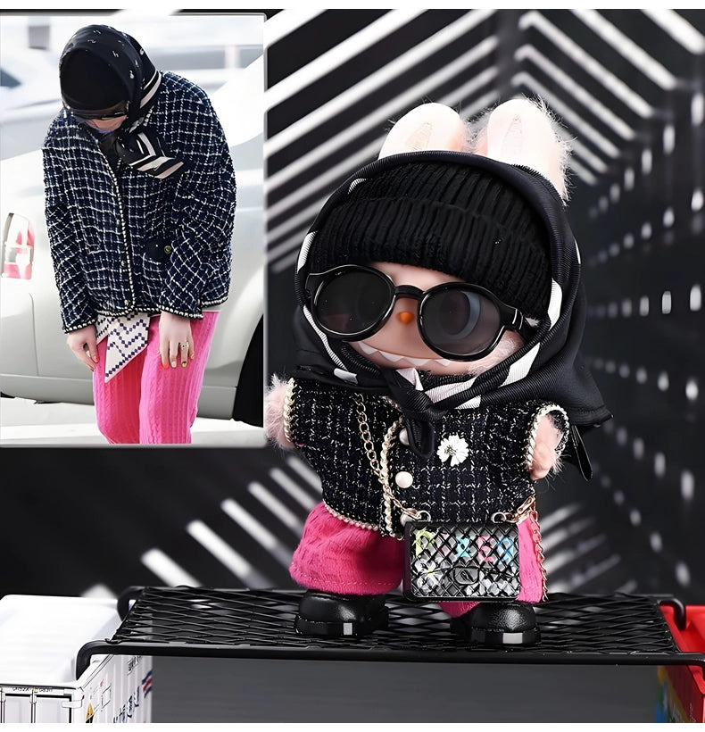 Labubu x G-Dragon GD Concert Replica Outfit Set | Fits 17cm Gen 1-3 Vinyl Dolls