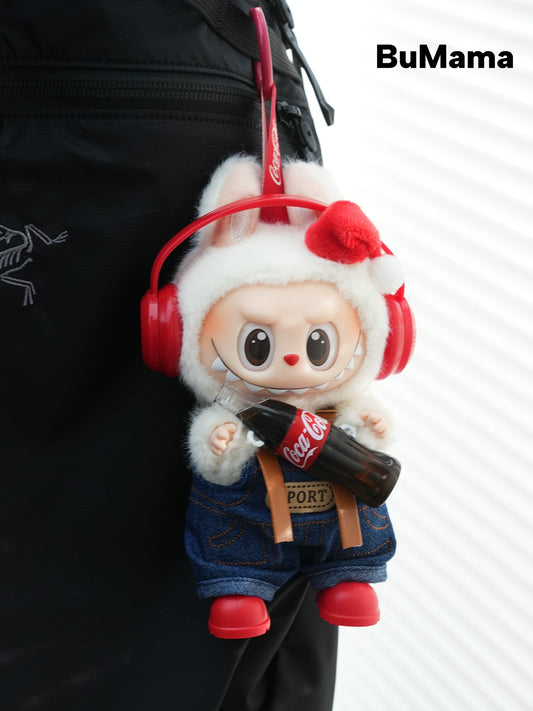Pop Mart x Coca-Cola Labubu Gen 1-3 New Denim Overalls Set | Fits 17cm Vinyl Standing Dolls