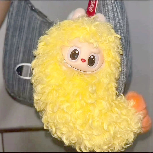POP MART Labubu Doll Clothes - Cute Fried Shrimp Outfit for Convenience Store Theme, Fits Gen 1/2/3 Vinyl Figures 17cm (No Doll Included)