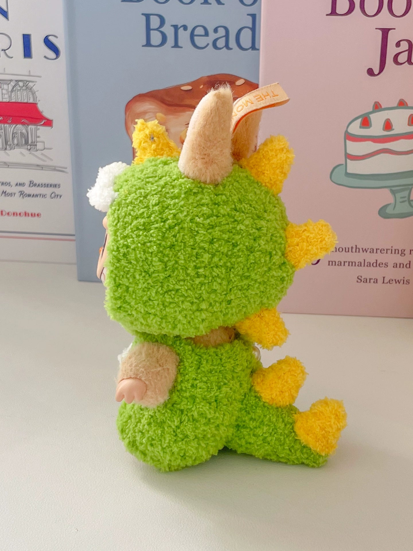 17cm Pop Mart Labubu Cute Knitted Plush Little Dinosaur Doll Outfit Set