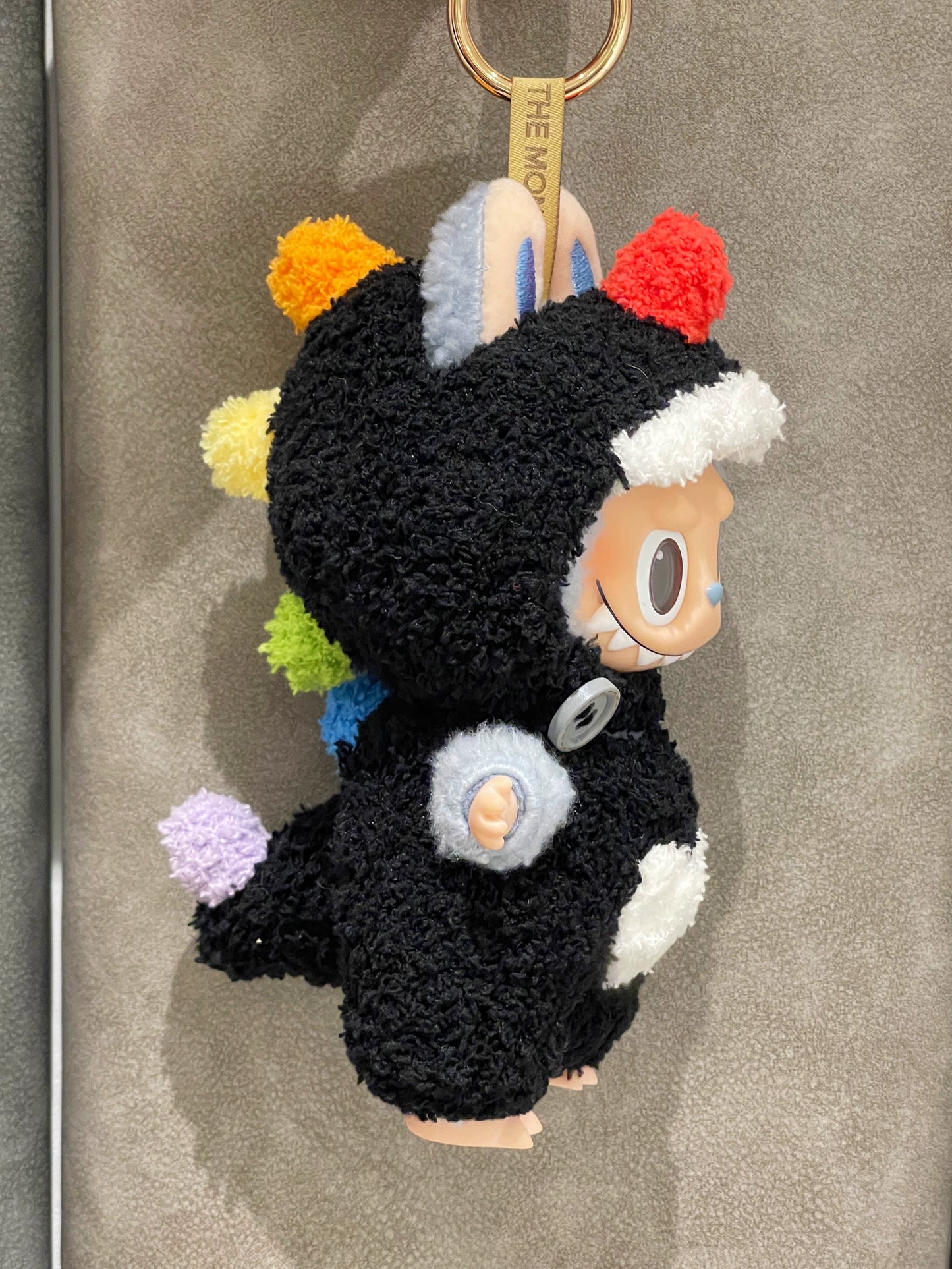 Labubu Vinyl & Plush Keychain | Handmade Crocheted Dinosaur Outfits | Replacement Clothes for Bag Charm Dolls